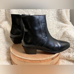 Stacy Adams Santos Men’s Boot Side Zip Black Leather Size 10.5